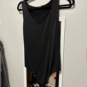 Express Sleek Black Sleeveless Bodysuit